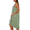 thumbnail image 2 of TaTaai Women's Square Neck Sleep Dress with Hem, Side Pocket, Sleeveless Style, and Comfortable Relaxed Fit Gift, 2 of 9