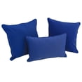 thumbnail image 1 of Double-corded Solid Twill Throw Pillows with Inserts (Set of 3), Royal Blue, 1 of 1
