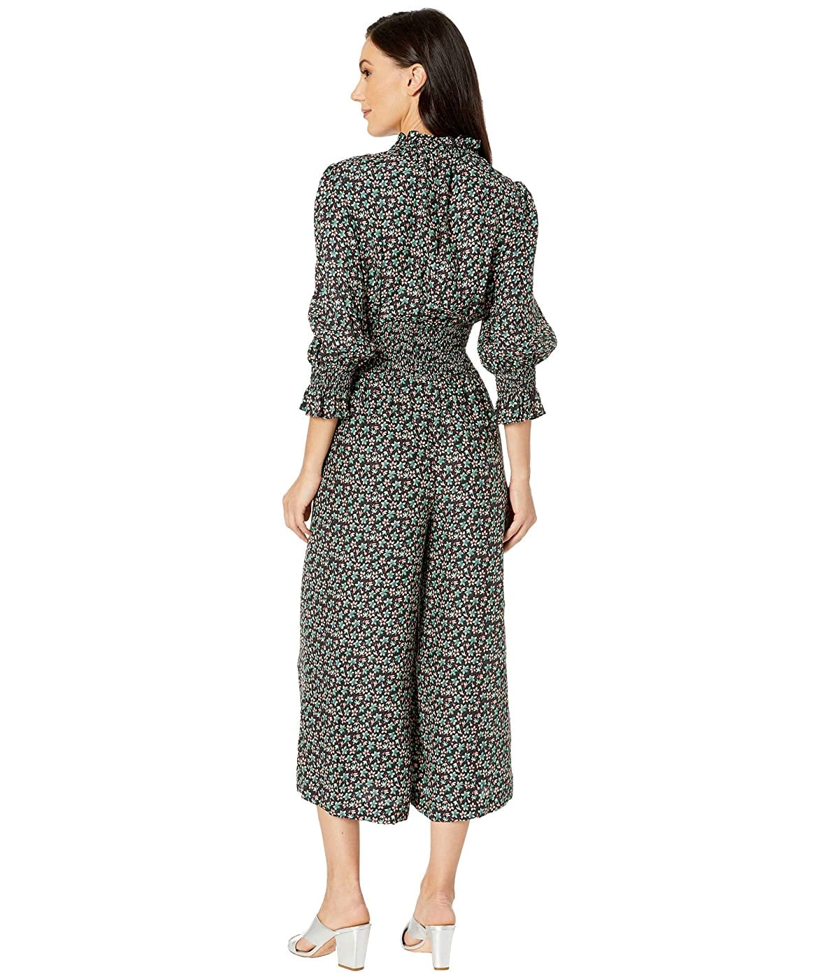 long sleeve floral jumpsuit