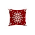 thumbnail image 1 of Cubiertas de Almohada de Navidad Cogo de Nieve Rojo Cojín de la Silla de Oficina Cubierta Del Cojín Del Sofá Del Hogar, Lino Rojo 17.7x17.7In, Cojín de la Silla de Oficina, 1 of 6