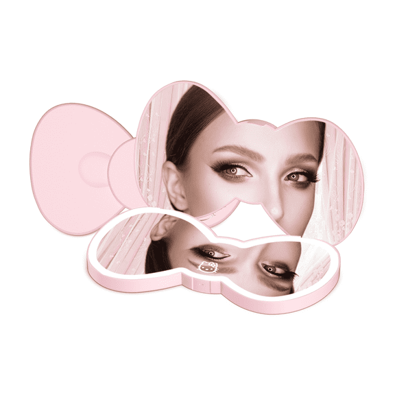 Impressions Vanity Hello Kitty Bow LED Compact Mirror with Slide Down Auto Shut off (Large)