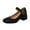Black1, variant on Women's Dress Mary Jane Shoes Low Block Heels Closed Round Toe Office Work Wedding Pumps