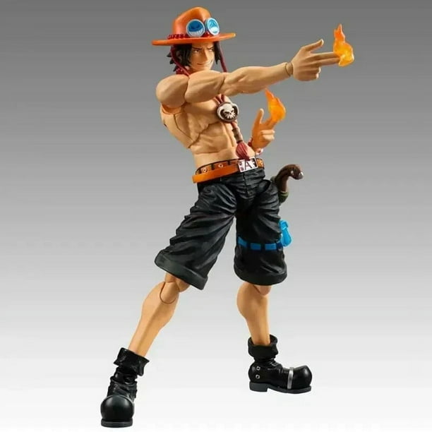 Figuras de acción de One Piece, 18cm, Luffy Roronoa Zoro Ace, articulaciones móviles articuladas variables, juguete de modelo de colección, regalo Xma para niños