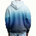 thumbnail image 4 of Men's Casual Solid Color Waffle Zipper Long Sleeve Hooded Sweatshirt White M, 4 of 4