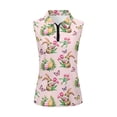 thumbnail image 2 of Uorisanigo Cute Rabbit Women's Golf Sleeveless Shirt Breathable Casual Quick Dry Zip Up Workout Tennis Tops Tulip Relaxed Workout Tank Tops Size XL, 2 of 7