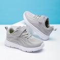 thumbnail image 7 of Kids Lightweight Sneakers Boys Girls Breathable Mesh Running Shoes Non Slip Lace Up Hook and Loop Solid Color Casual Sport Shoes, 7 of 7