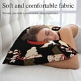 thumbnail image 5 of Japanese Style Pillow Covers, Linen Long Throw Pillow Case, Modern Cranes Cherry Flower Wave Red Brown Holiday Pillow Protector Decorative Cushion Cover for Living Room/Bedroom 20" x 26", 5 of 8
