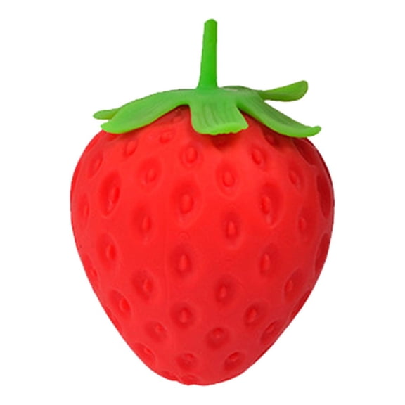 Extra-Large, Slow-Rebound, Adorable Strawberry Squeeze Ball, A Fun And Quirky Gift, Realistic Fruit Toy.A Giant Stress-Relieving Ball, 3.15*2.17 Inches.