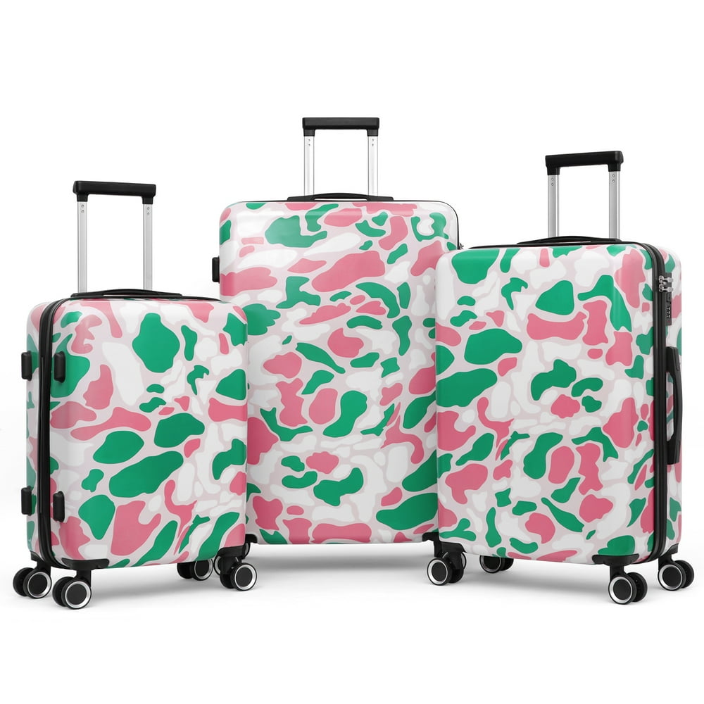 ABQ ABQ Boundless Spinner 3pc Hardside Luggage Set Pink & Green