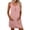 Pink, variant on Sevevn Women's Summer Sleeveless Shift Dress Casual Scoop Neck Button Front Mini Dress with Pockets Black 2XL