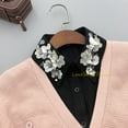 thumbnail image 2 of LoudSung Fake Collar Detachable Half Shirt Blouse False Collar Bead Rhinestones Crystals Decorative Dickey for Women Girls, 2 of 7