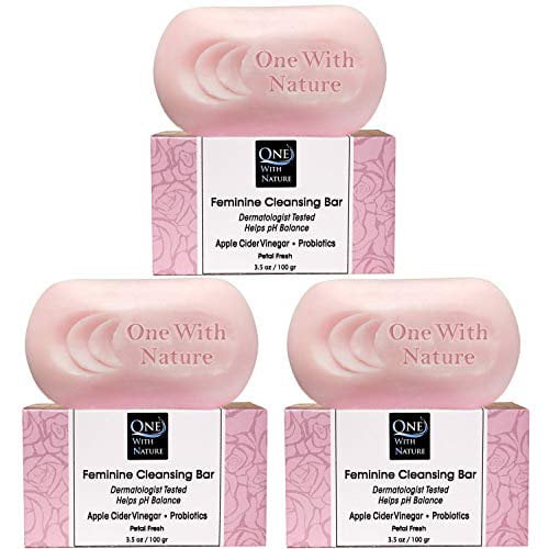 One With Nature - Soap Feminine Petal Fresh - Case Of 3-3.5 Oz