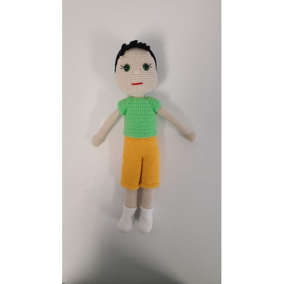 Handmade Amigurumi Wool Adorable Baby Boy, Stuffed Toy Knit Crochet Boy Doll, Boy Toy