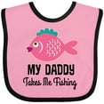 thumbnail image 3 of Inktastic Girls Fishing with Daddy Girls Baby Bib, 3 of 4