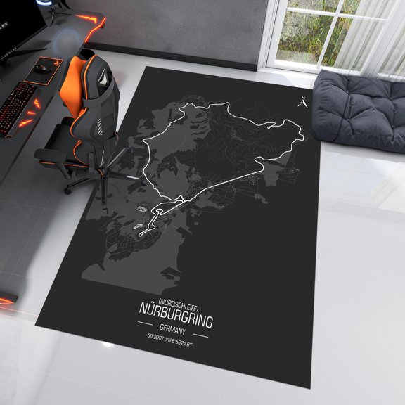 Dreammotif Germany Race Map Rug, Modern Area Rug, Colorful Living Room Decor, Game Room, Bedroom Rug For Teens, Large Decorative Floor Covering