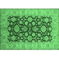 thumbnail image 1 of Ahgly Company Indoor Rectangle Oriental Emerald Green Industrial Area Rugs, 2' x 3', 1 of 4