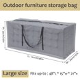 thumbnail image 4 of MesaSe Sac de Rangement pour Coussins de Meubles de Jardin, Housse de Coussin de Jardin Extérieur pour Patio avec Poignée et Sac de Transport, Sac de Rangement en Polyester 210T Résistant aux Déchirures pour Arbre de Noël pour la Maison et l'Accès au Patio, 4 of 4