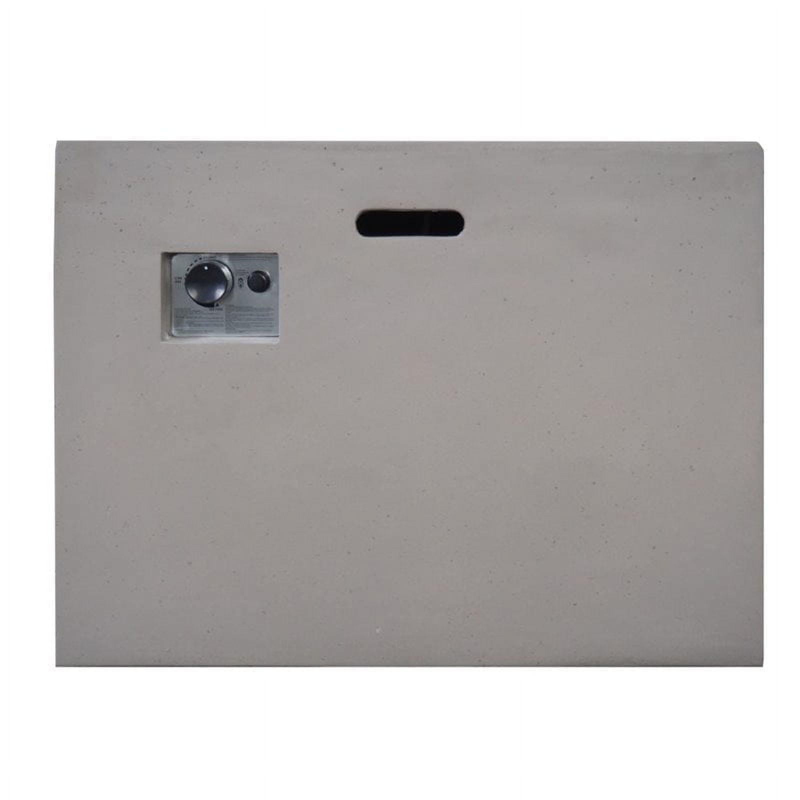 Alison Outdoor 31" Light Weight Concrete Square Gas Burning Fire Pit, Light Gray