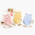 thumbnail image 6 of NOKIO Sleeveless Cotton Jumpsuits, Gingham Baby Jumpsuits, Romper Baby Girl Girls Sleeveless Plaid Prints Ruffles Romper Bodysuits Jumpsuit Clothes Baby Retro Jumpsuits, 6 of 9