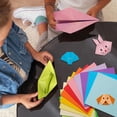 thumbnail image 2 of Papel de origami, 100 hojas, 10 colores brillantes, papel plegable cuadrado de doble cara para proyectos de manualidades escolares y niños, 2 of 5
