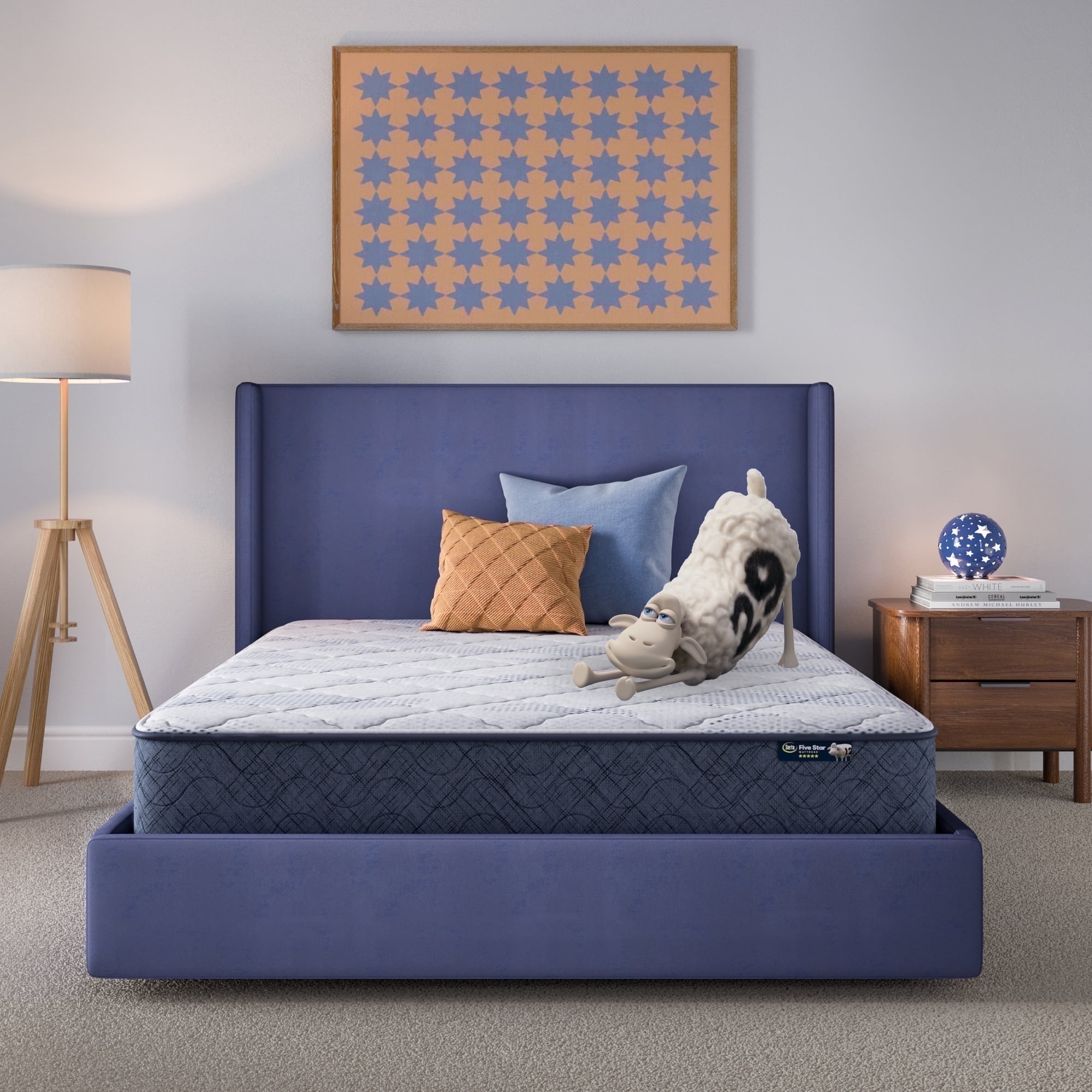 Serta 10" Queen Mattress, Five Star Mattress Medium, Innerspring Adult Sertapedic, Hybrid, Mattress in a Box, Queen Size Mattress