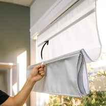 Chicology Cordless Light Filtering Fabric Roman Window Shade, Grey 48" x 64"
