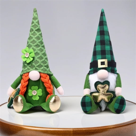Sruoe St. Patrick's Day Stuffed Animals, Gnome Stuffed Animal Plush Toys, Green Stuffed Animal & Plush Toy Soft Plush Gnome, Toys Gifts Cute Stuffed Animals, Plush Dolls Girls Boys