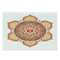 thumbnail image 1 of Lotus Cutting Board, Pomegranate Tibetan Mandala Renewal of Life Universe Balance, Decorative Tempered Glass Cutting and Serving Board, Large Size, Orange Vermilion, by Ambesonne, 1 of 1