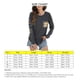 thumbnail image 5 of Blusa holgada de manga larga con cuello redondo y bolsillo en el pecho para mujer, 5 of 6