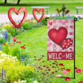 thumbnail image 4 of Valentines Day Garden Flag 12x18 Inch Heart Pattern Double Sided for Anniversary Wedding Yard Outdoor Decoration, 4 of 6