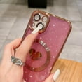 thumbnail image 3 of Compatible with iPhone 15 Pro Max 6.7 Inch Case with Magsafe, Plating Heart Glitter Magnetic Case for Women Girl TPU Camera Protection Back Cover for iPhone 15 Pro Max Dark Blue, 3 of 14