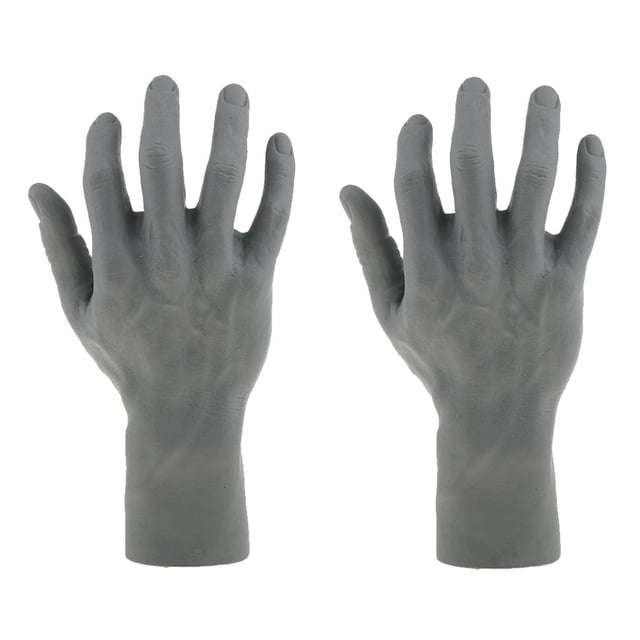 2 Unidades Modelo de Maniquí de Hombre Soporte de Pantalla de Joyería Reloj Anillos Negro Cola Maniquí de exhibición de mano