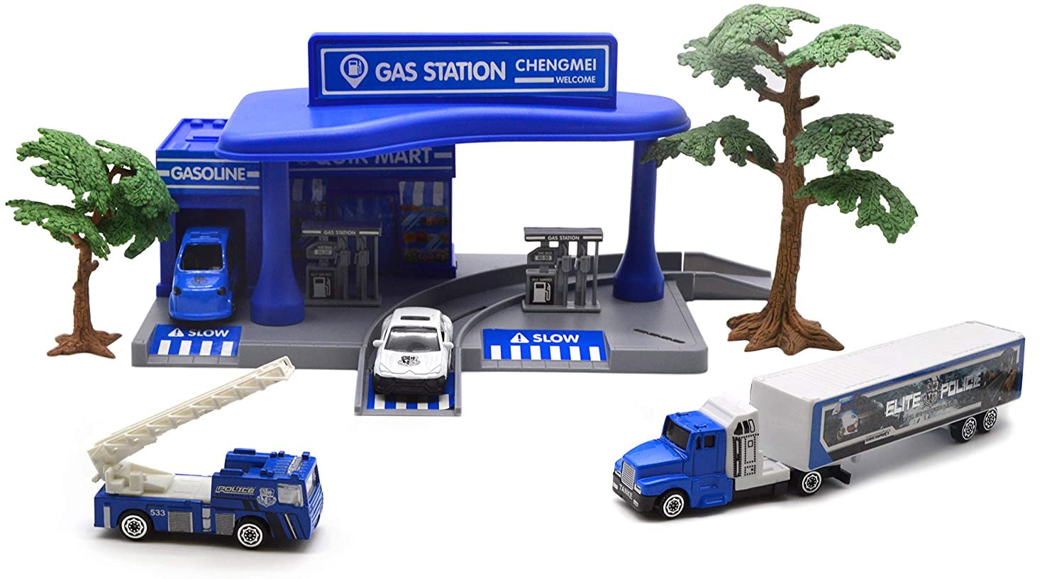 Jimmy'S Toys Gas Station Die Cast Vehicle Playset (Police Truck) -  Walmart.Com