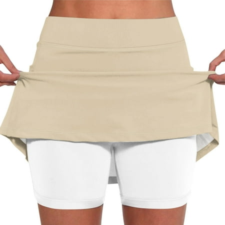 SKSloeg Womens Skorts with Pockets Tummy Control Plus Size Skorts for Women High Waist Athletic Sports Pants Skirt Casual Shorts Color Block Patchwork Pink XXXXL