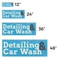 thumbnail image 3 of Detailing and Car Wash Vinyl Decal 2 Pack of 24 Inch x 9 Inch Weatherproof Heavy-Duty Adhesive Backing | Vehicle Cleaning Services, Polishing, Affordable Rates | Made in USA, 3 of 6