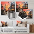 thumbnail image 4 of Designart "Pop art Seattle cityscape views In Orange and Grey"Seattle Metal Wall Art Orange Industrial Office Room Wall Art, 4 of 6