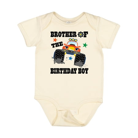 

Inktastic Brother of the Birthday Boy Truck Gift Baby Boy Bodysuit