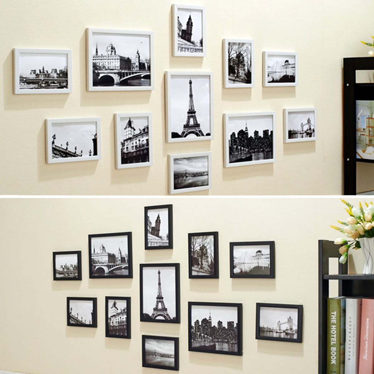 23pcs Multi Diy Wall Hanging Photo Frame Set Picture Display Modern Photograph Home Art Decor Black White