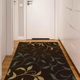 thumbnail image 2 of Ottomanson Non-Slip Area Rug for Living Room 3'3" x 5' Durable Low Profile Carpet, Brown Leaf, 2 of 12