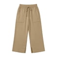 thumbnail image 7 of Byoo Big Girls Split Hem Capri Pants Drawstring Waist Beach Vacation Relaxed Fit Casual Cropped Trousers, 7 of 7