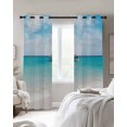 thumbnail image 3 of Sail Beach Blackout Curtains for Bedroom Living Room, Sea Sky Clouds Summer 54 In Long Thermal Insulated Room Darkening Drapes Grommet Window Treatments, 42 x 54 In, 3 of 9