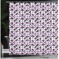 thumbnail image 3 of Ambesonne Paint Shower Curtain, Paintbrush Strokes, 69"Wx75"L, White Dark Grey Fuchsia, 3 of 4
