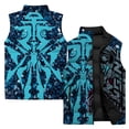 thumbnail image 4 of Chaqueta sin mangas con cuello alto para hombre, chaleco con estampado de arte abstracto en 3D, para deportes al aire libre, resistente al viento, con bolsillo y cremallera, nuevo estilo 2024, 4 of 5
