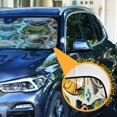 thumbnail image 3 of Pug Dogs on Grass Car Windshield Sun Shade Foldable Car Front Window Visor Heat and UV Protection 55x27.6, 3 of 8