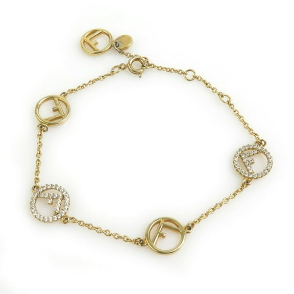 Pre-Owned FENDI bracelet F is metal gold ladies r10648a