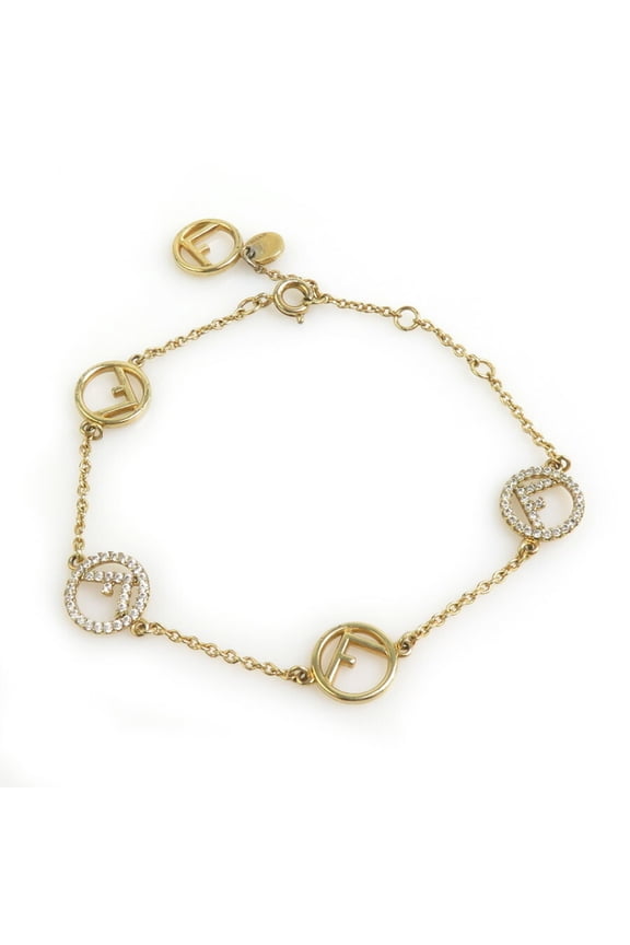 Pre-Owned FENDI bracelet F is metal gold ladies r10648a