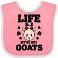 thumbnail image 3 of Inktastic Life is Better with Goats Boys or Girls Baby Bib, 3 of 4