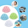 thumbnail image 5 of Uxcell Inflatable Bath Pillow with Suction Cups, Terry Cloth Covered Neck Support, White 2 Pack, 5 of 6