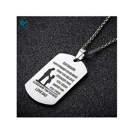 Deago To My Daughter son Gifts From Mom Dad Always Remember Inspirational Family Gifts Military Ball Chain Necklace Gift Graduation Birthday (Best Birthday Gifts For Mom From Daughter)