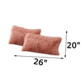 thumbnail image 2 of MorroMorn Decorative Pillows Covers, 2 Packs Faux Fur Pillow Cases Standard Size, Luxury Shaggy Throw Pillowcase Cushion Shams with Zipper Closure Home Decor for Couch Sofa Bed Room (Blush, Standard), 2 of 6